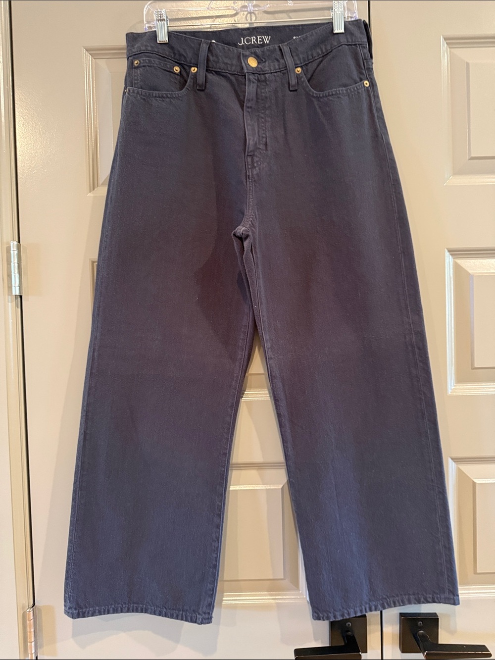J. Crew Women's Wide-Leg Jeans in Washed Black